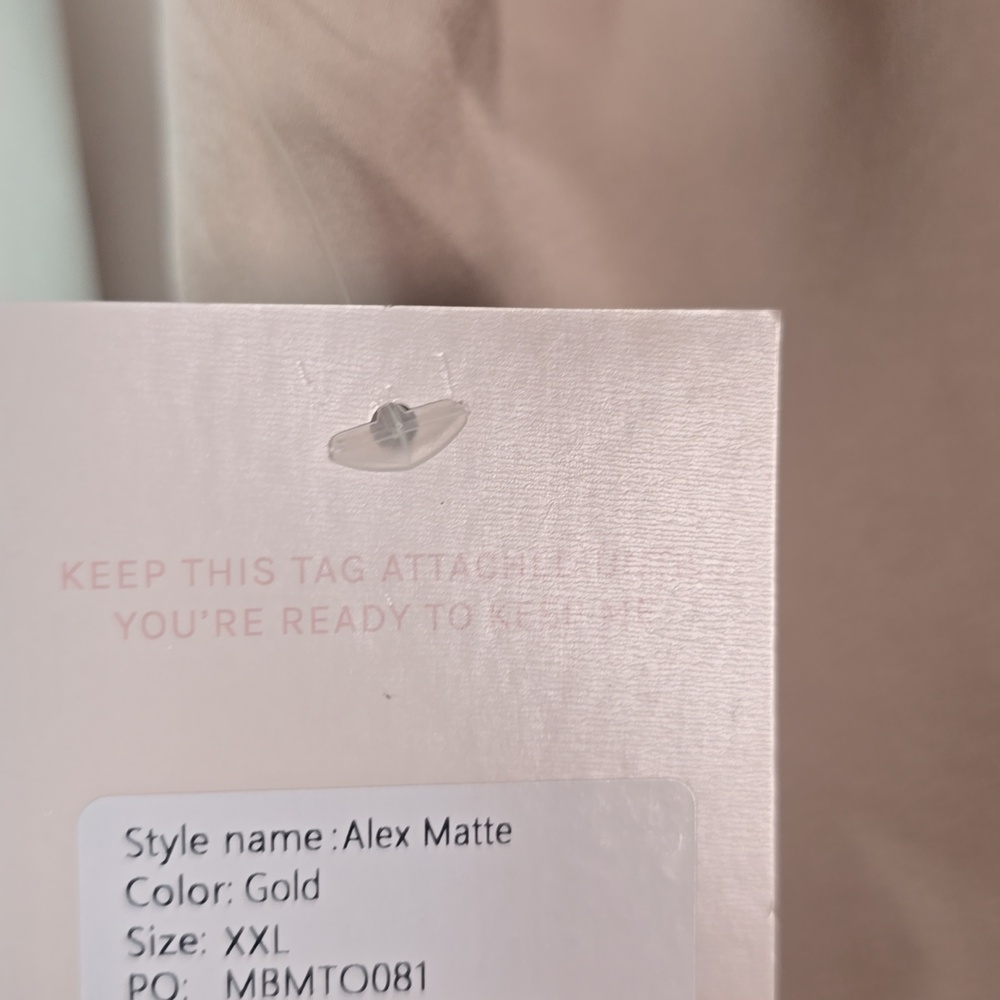 Birdie grey Elegant Square-Neck Satin Gown in Gold Color Size XXL NWT. - Picture 10 of 11